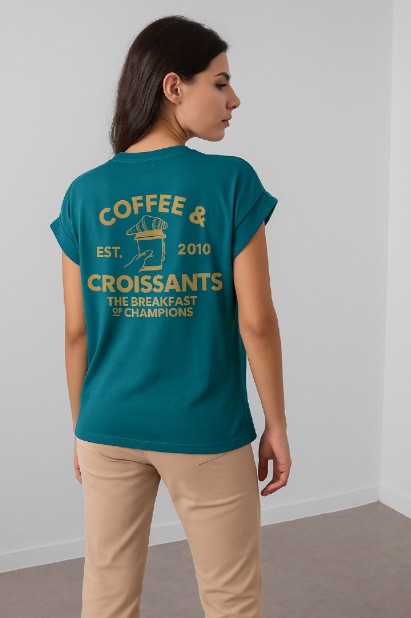 Picture of "COFFEE & CROISSANTS" cotton T-shirt