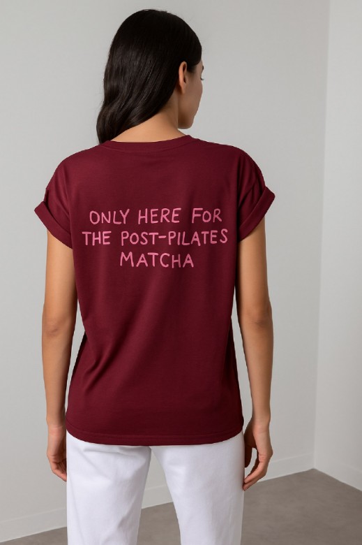 Picture of "PILATES MATCHA" cotton T-shirt