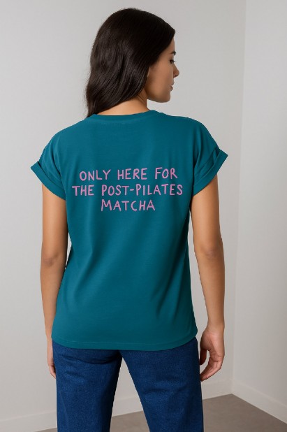 Picture of "PILATES MATCHA" cotton T-shirt