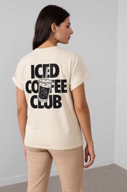 Picture of "ICED COFFEE" cotton T-shirt