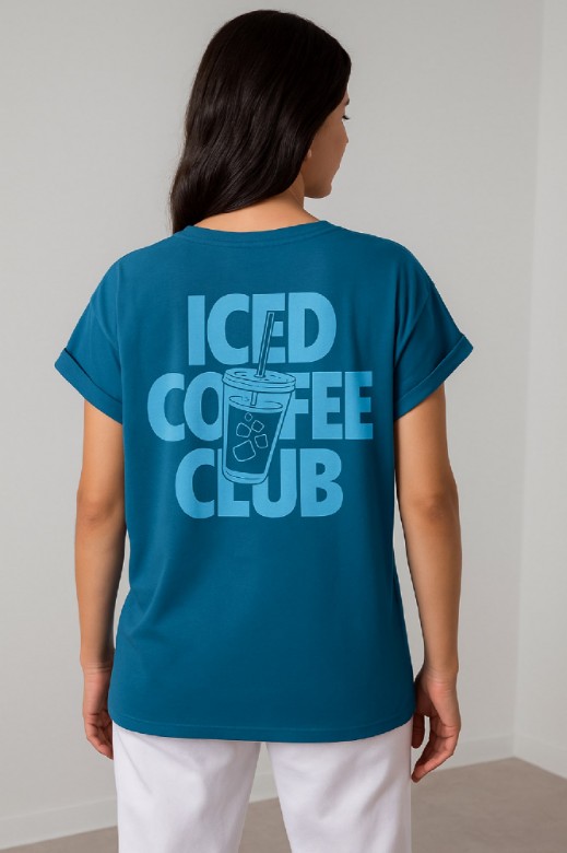 Picture of "ICED COFFEE" cotton T-shirt