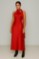 Picture of Premium satin maxi dress with tie at the neck