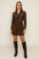 Picture of Asymmetrical mini silky touch skirt with lining