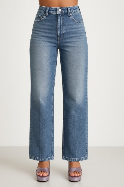 Picture of Straight fit jeans with a subtle washed effect