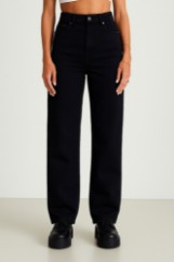 Picture of Straight-leg high-waisted jeans