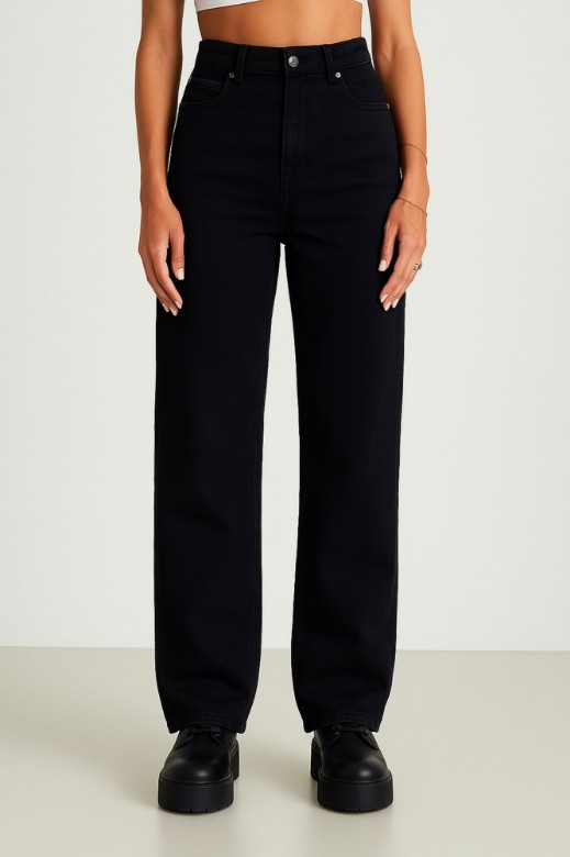 Picture of Straight-leg high-waisted jeans