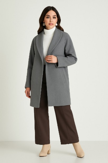 Picture of Wool Coat with Shawl Collar