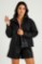 Picture of Oversized Faux Leather Jacket with Pockets
