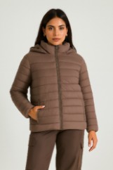 Picture of Short Hooded Quilted Puffer Jacket