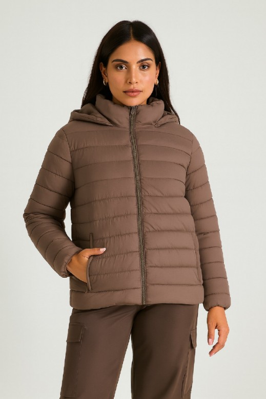 Picture of Short Hooded Quilted Puffer Jacket