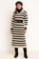 Picture of Striped Knitted Dress with Collar