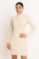 Picture of Ribbed Knitted Mock-Neck Dress