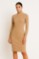 Picture of Ribbed Knitted Mock-Neck Dress