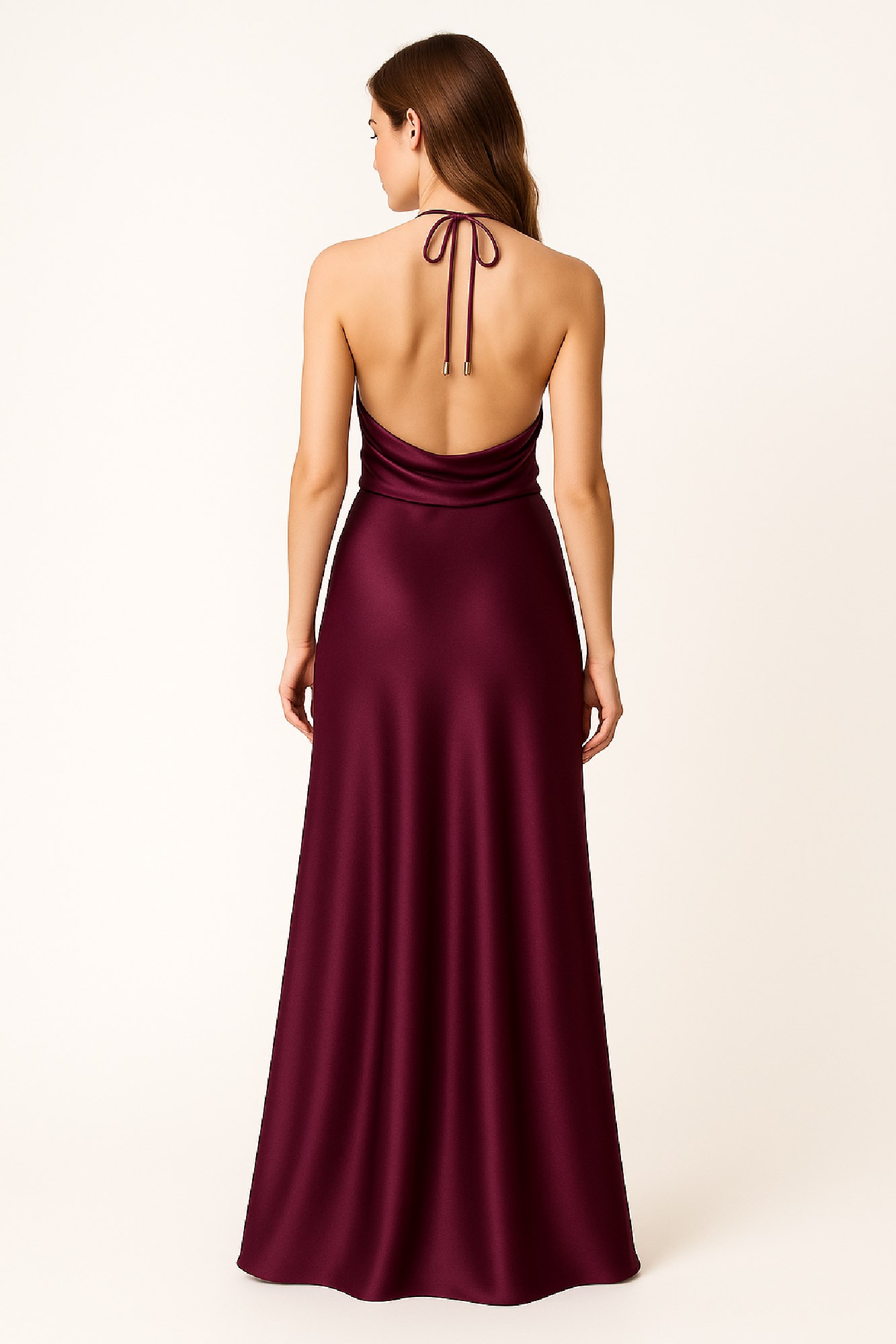 Picture of Premium satin blouse with deep neckline