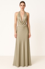 Picture of Premium satin blouse with deep neckline