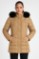 Picture of Quilted Puffer Jacket with Hood and Detachable Faux Fur Trim