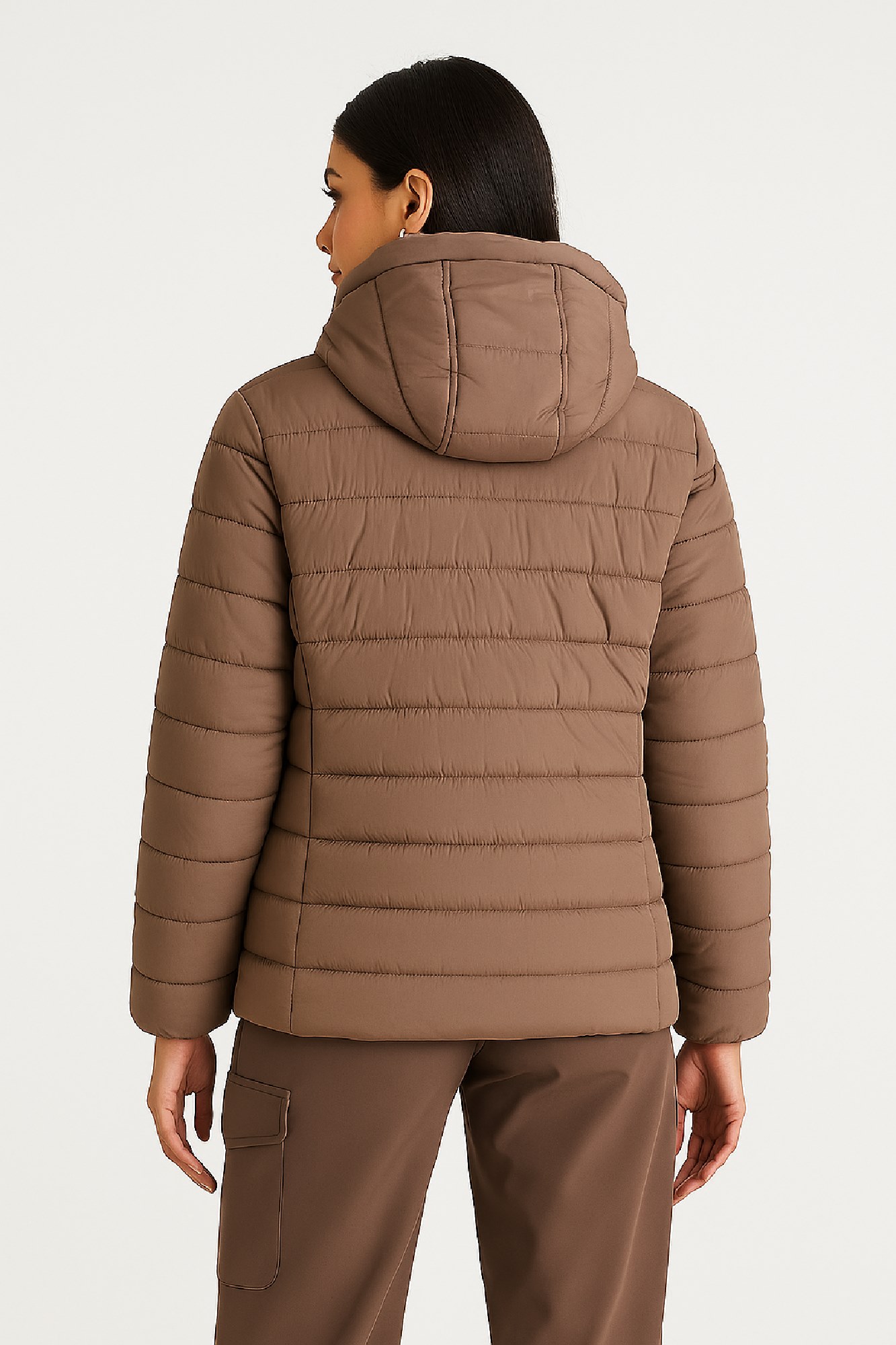 Picture of Short Hooded Quilted Puffer Jacket