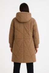 Picture of Long Quilted Puffer Jacket with Hood