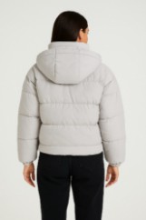Picture of Short Quilted Puffer Jacket with High Collar and Shoulder Details