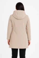 Picture of Long Softshell Jacket with Hood and Zip Closure