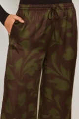 Picture of High-waisted, wide-leg printed satin pants