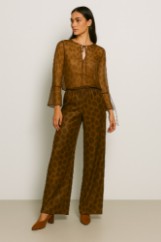 Picture of Silky touch translucent blouse with bell sleeves