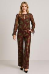Picture of Silky touch translucent blouse with bell sleeves