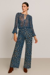 Picture of Silky touch translucent blouse with bell sleeves