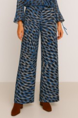 Picture of High-waisted, wide-leg printed satin pants