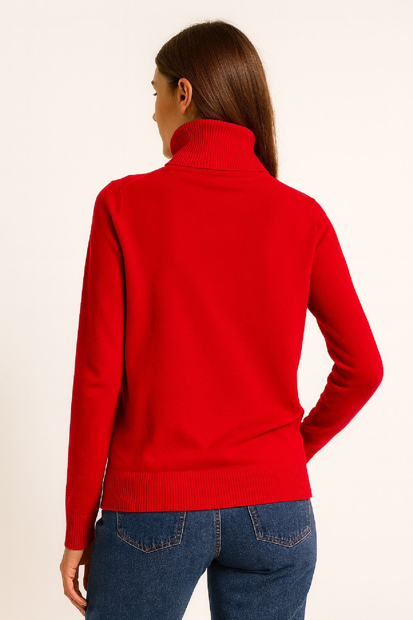 Picture of Knitted Turtleneck Sweater with Ribbed Finish