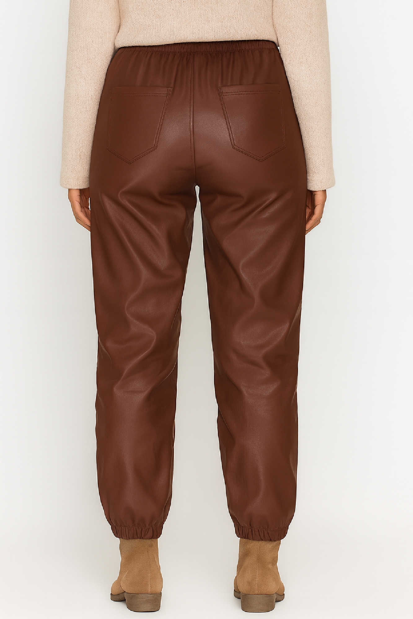 Picture of Faux Leather Jogger Pants