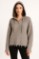 Εικόνα της Πλεκτή Μπλούζα με Κουκούλα και Ξέφτια στα Τελειώματα
