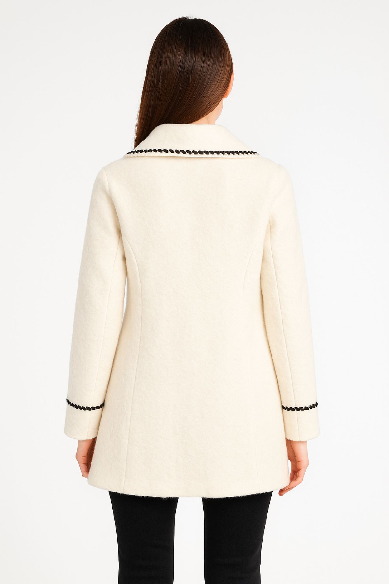 Εικόνα της Παλτό με Μεγάλο Γιακά, Διακοσμητικές Ραφές και Κουμπιά
