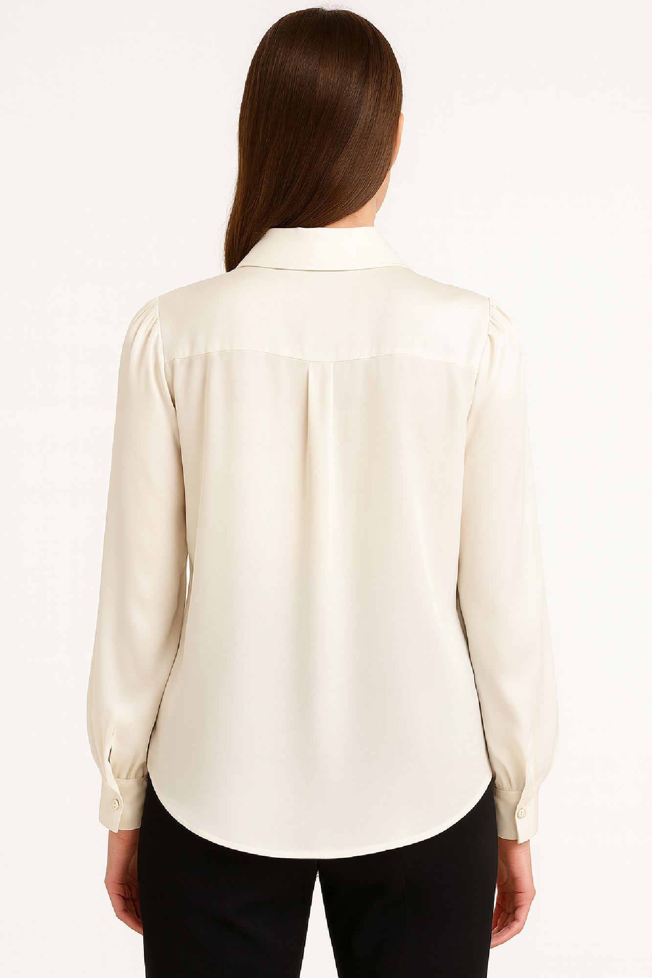 Εικόνα της Σατέν Πουκάμισο με Διακοσμητικά Κουμπιά και Ανοιχτό Γιακά
