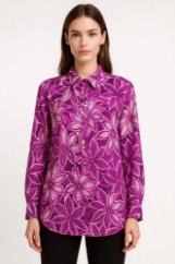 Εικόνα της Πουκαμίσα με Έντονο Φλοράλ Σχέδιο