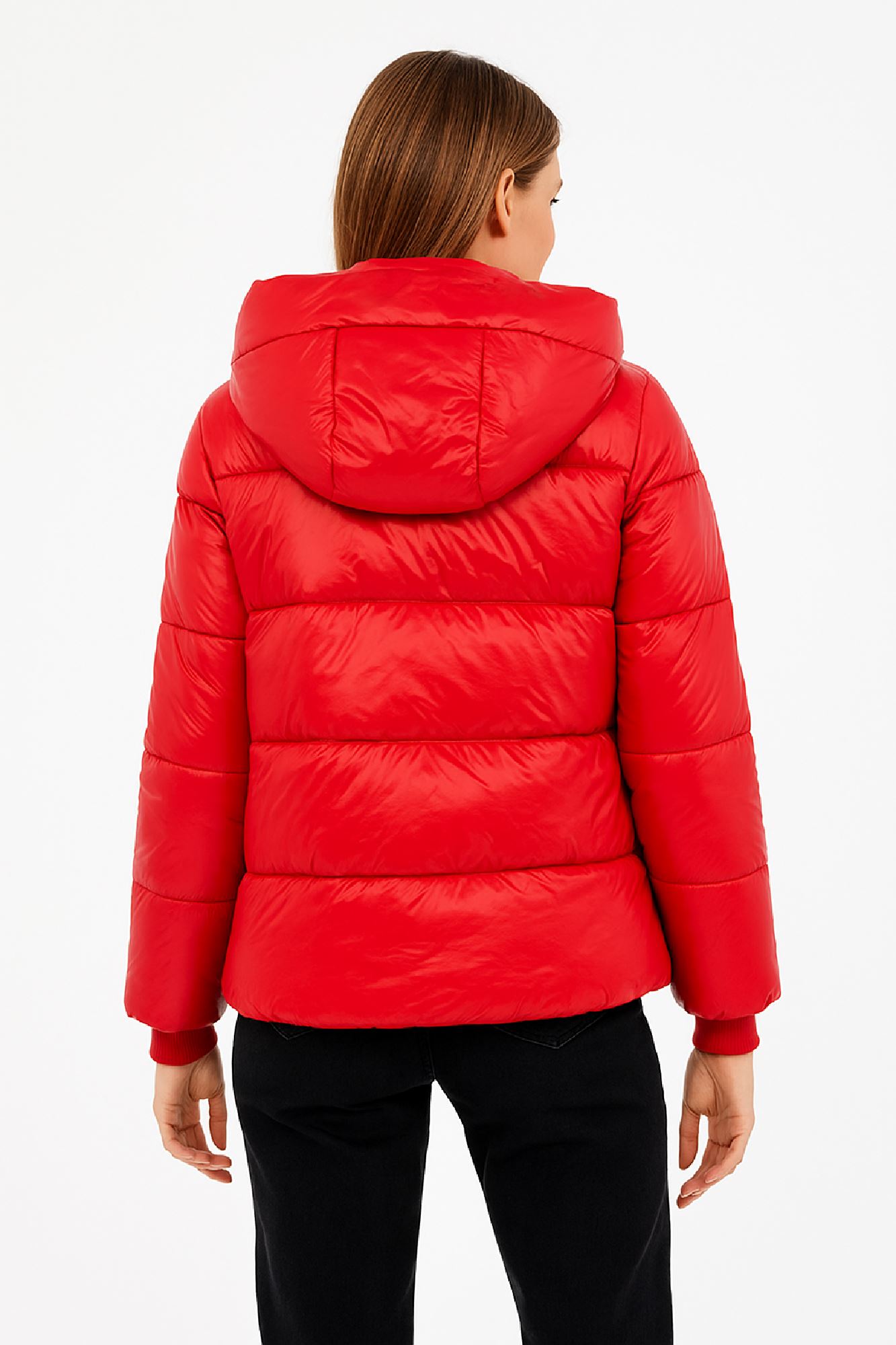 Picture of Short Quilted Puffer Jacket with Hood