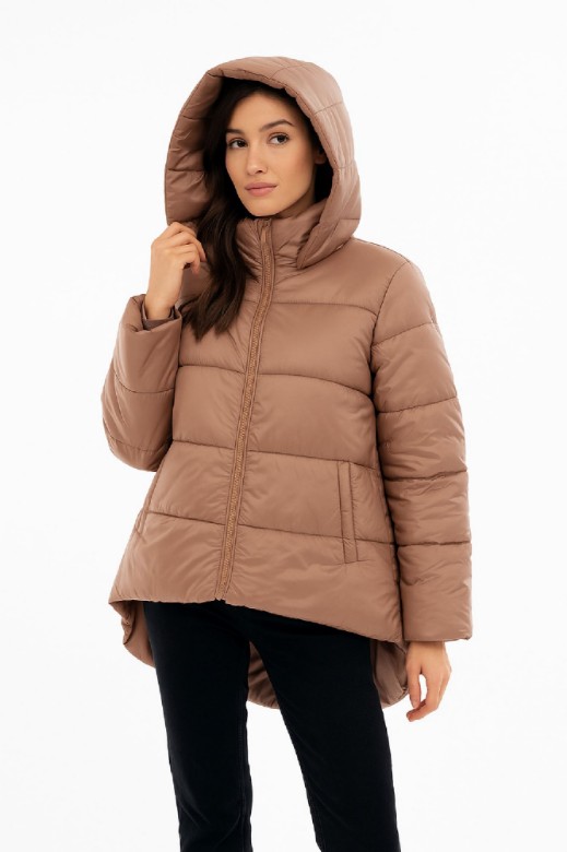 Picture of Short Quilted Puffer Jacket with Hood
