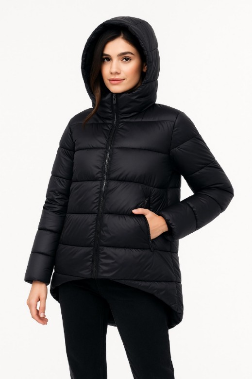 Picture of Short Quilted Puffer Jacket with Hood