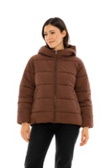 Picture of Short Quilted Puffer Jacket with Hood