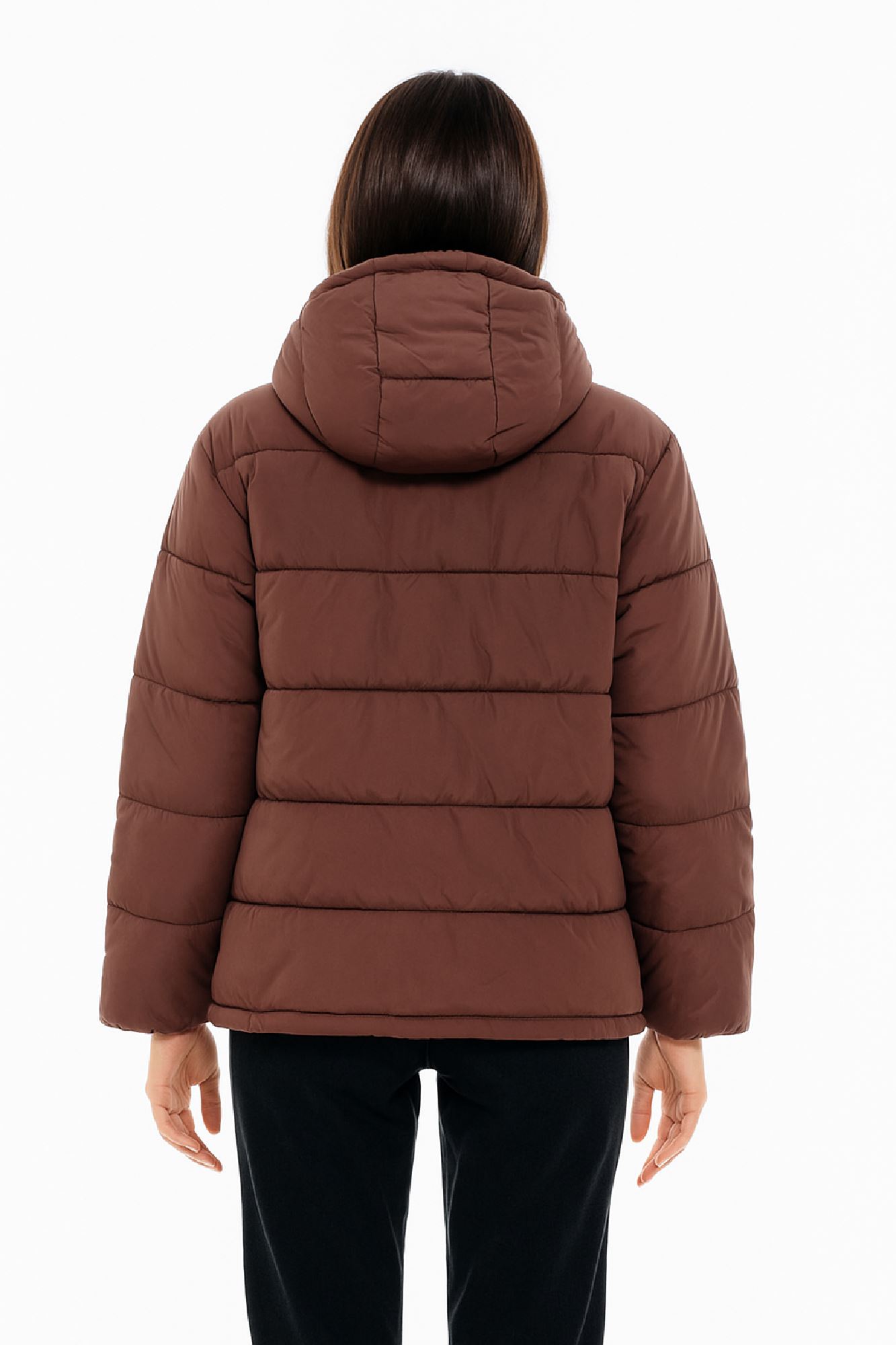 Picture of Short Quilted Puffer Jacket with Hood