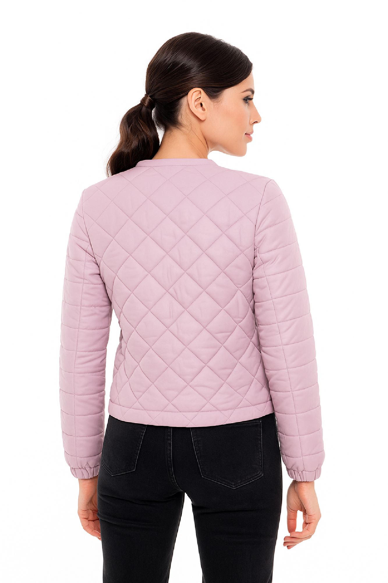 Picture of Short Quilted Jacket with Zip Closure