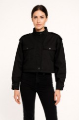 Picture of Short Utility Jacket with Pockets and Button Details