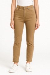 Picture of High-Waist Denim-Feel Pants