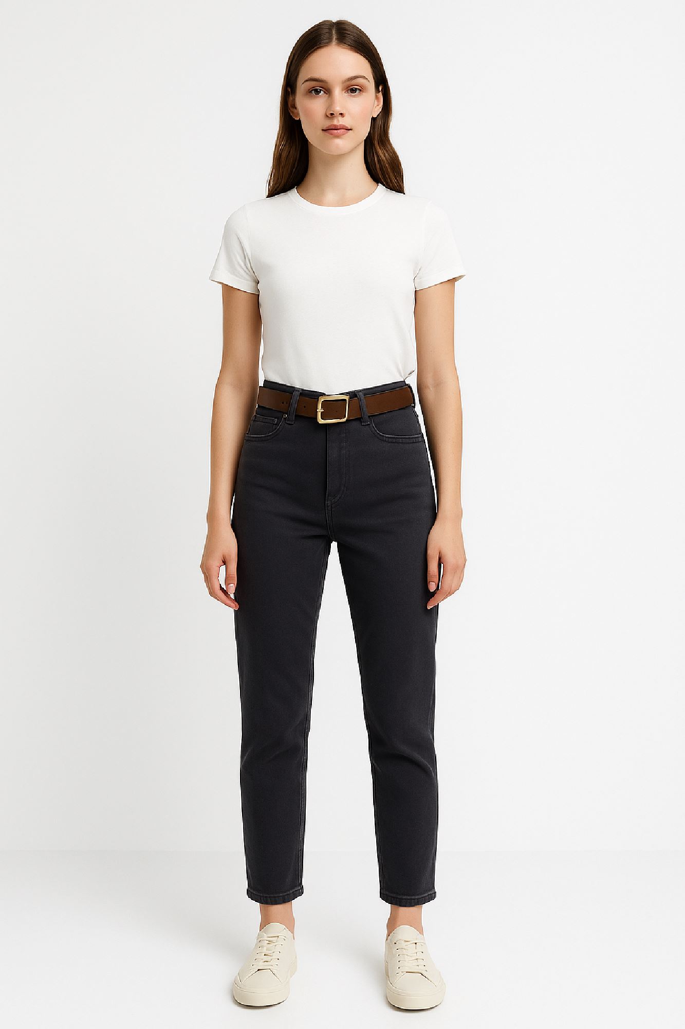 Picture of High-Waisted Boyfriend Pants