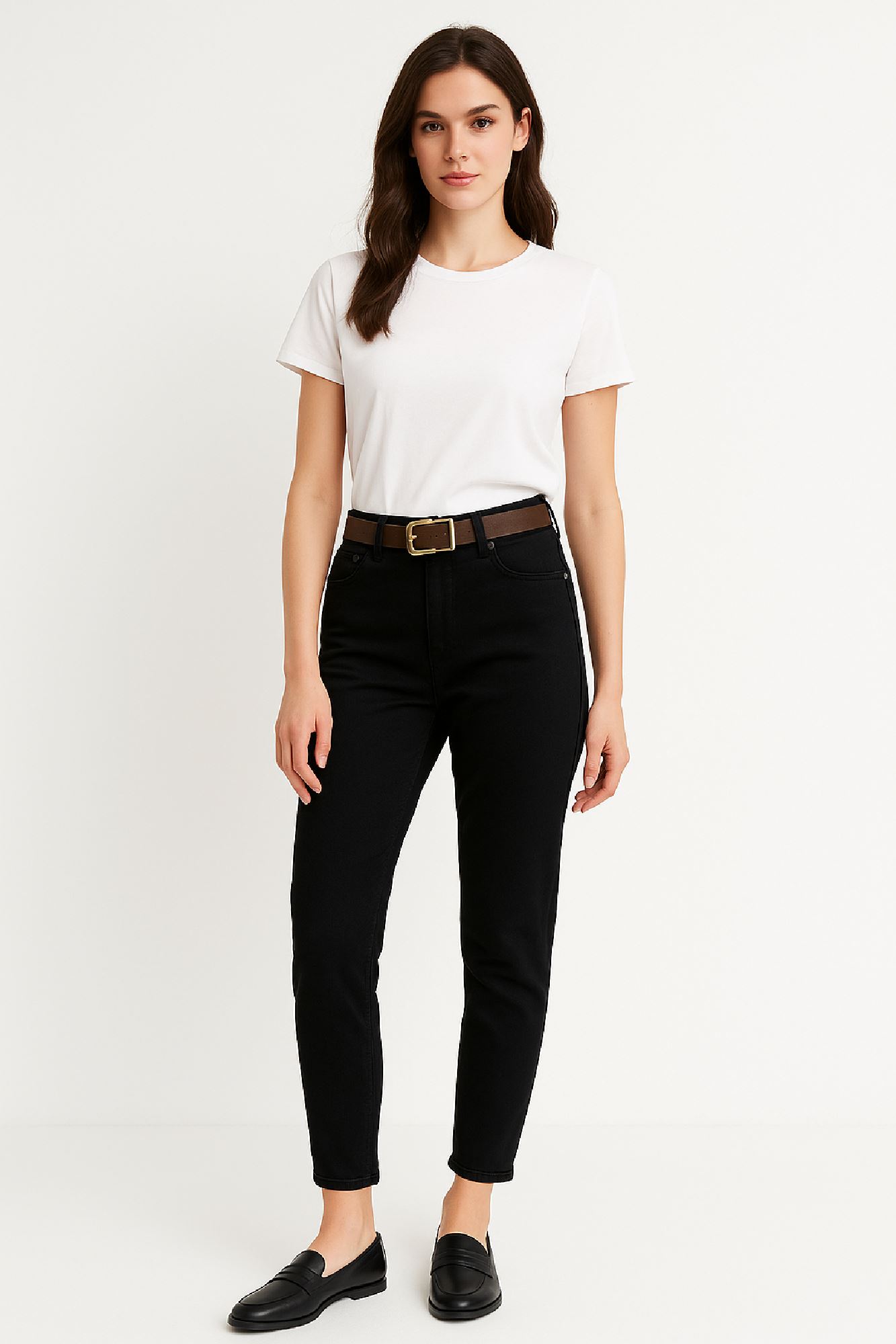 Picture of High-Waisted Boyfriend Pants