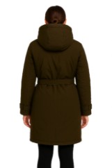 Picture of Long Puffer Coat with Belt & Hood