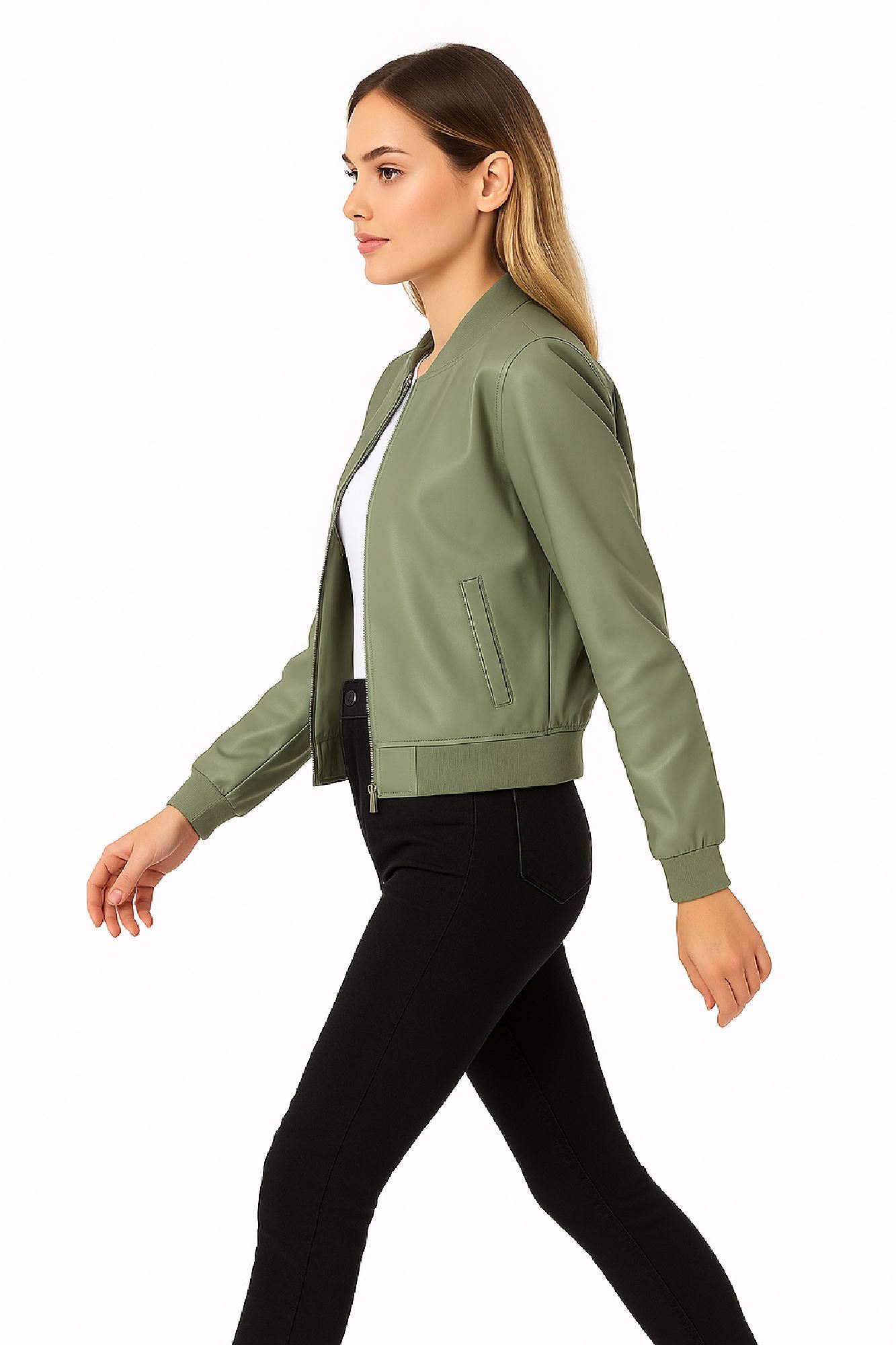 Picture of Short Bomber Jacket Leatherette