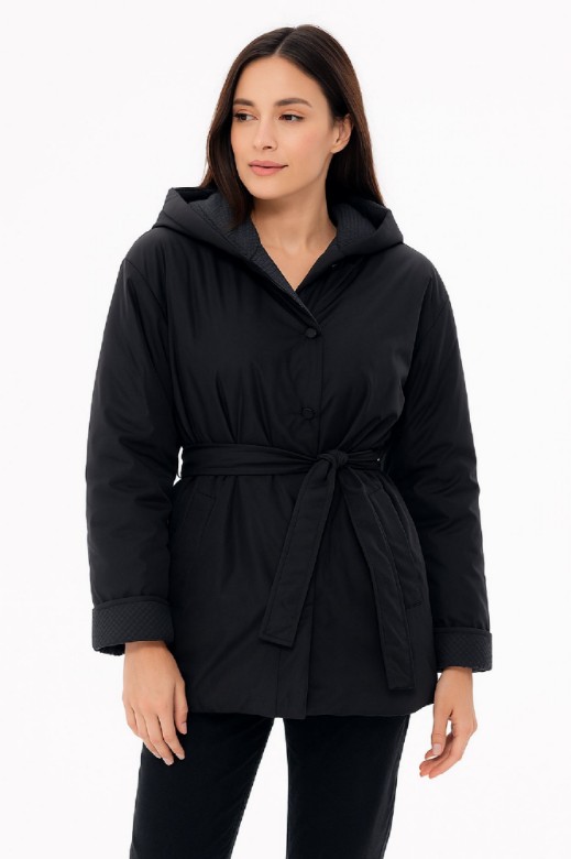 Picture of Demi Coat with Belt & Hood