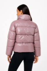 Picture of Glossy Puffer Jacket with High Neck

