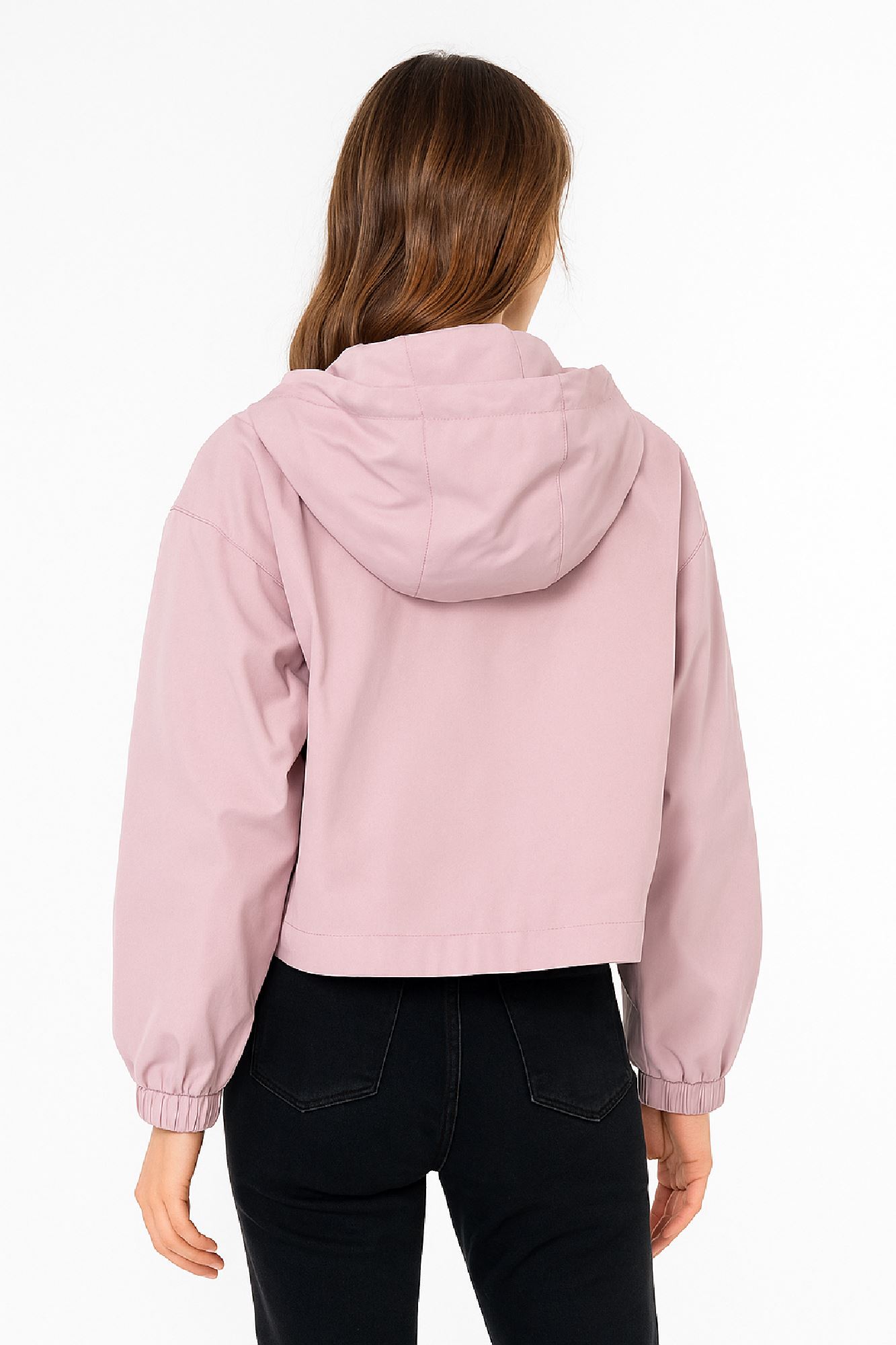 Picture of Short Hooded Jacket with Elastic Waist